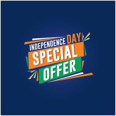 Independence Day Special Offers Logo Unit Design vector. Deals, Discounts, Dhamaka, Mega, Special, Offers, Freedom