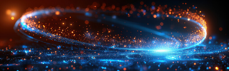 Obraz premium Abstract Glowing Ring with Sparkles