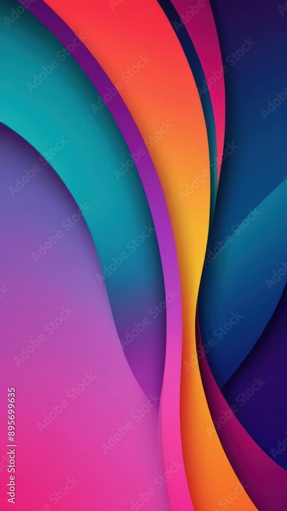 Poster a close up of a colorful abstract background with curved lines