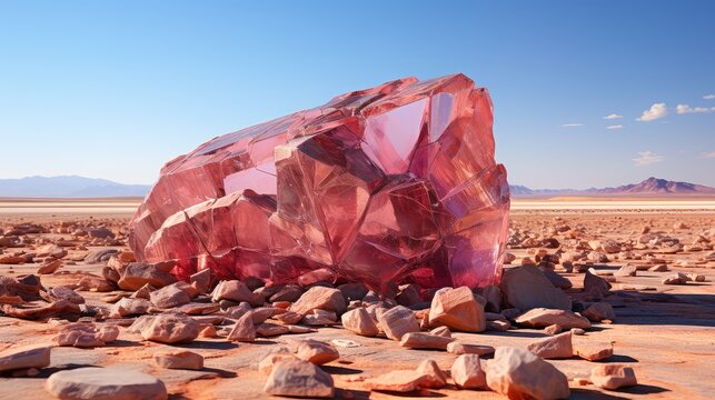 unstable pink rock prism about to implode world