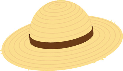 麦わら帽子のイラスト
