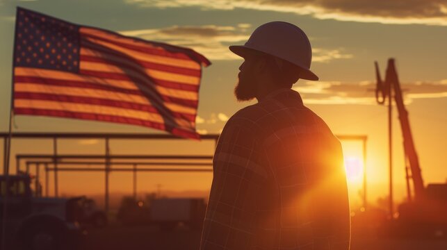Construction workers with laborday concept