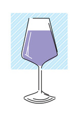 シンプルな線で描いたカクテルのイラスト