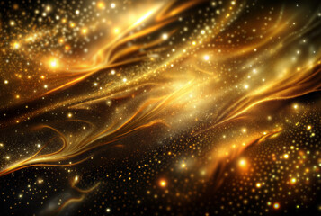 Obraz premium Gold and Bronze Metallic Shiny Background with Copy Space