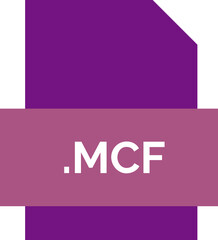 MCF  File extension icon fill crisp corners with symbol