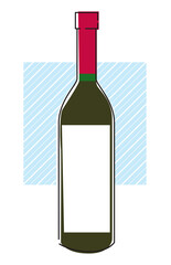 シンプルな線で描いたお酒のボトルのイラスト