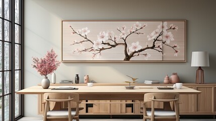 wall art wooden frame mockup room interiors