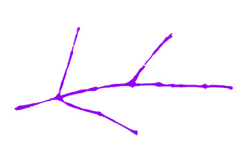 Purple watercolor background. Artistic hand paint. Isolated on transparent background.
