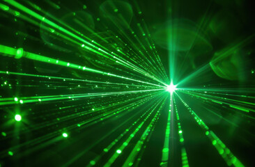 Abstract Green Laser Lights