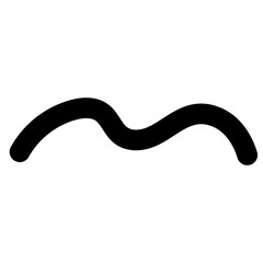 black doodle line hand drawn element