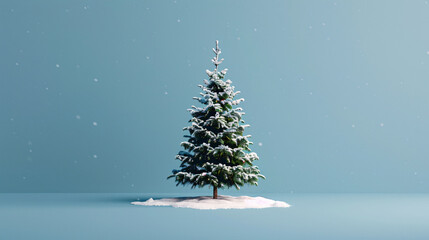 Fototapeta premium Snow Covered Christmas Tree
