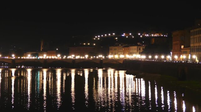 Ponte alle Grazie is a bridge on Lungarno delle Grazie reconstructed after 1945, over the Arno River in Florence, region of Tuscany, Italy.
