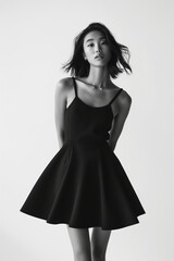 Fototapeta premium woman in black dress