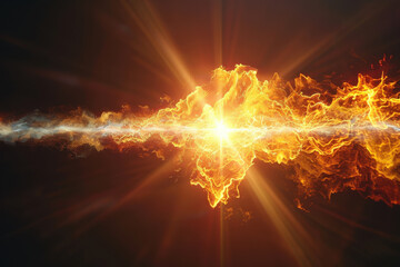 Fiery Abstract with Light Rays