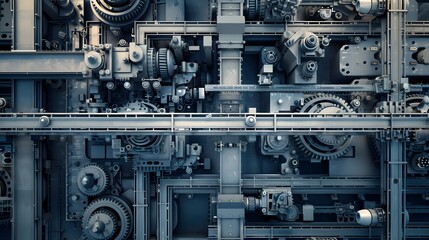 Fototapeta premium an industrial or manufacturing scene that involves repeating the same operations to produce multiple units of the same product