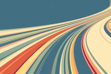 Retro Sci-Fi Background Futuristic landscape . Beautiful simple AI generated image in 4K, unique.