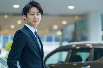 日本の高級車のカーディーラー営業