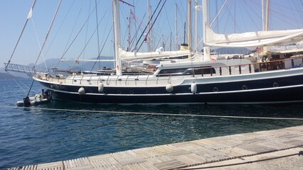 Fototapeta premium luxury yacht in the harbor