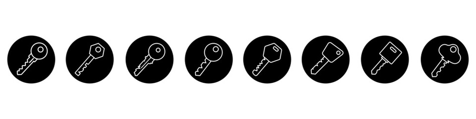 Key icon vector set. access illustration sign collection. close symbol. Lock logo.