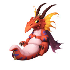 Character design. Fantasy dragon. Illustration.