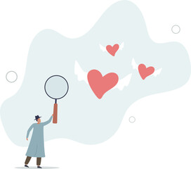 Find your passion, discover, search for happy career, job or purpose, motivation or inspiration to success, happiness or opportunity concept.flat design.illustration with people.