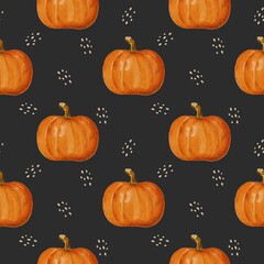 Autumn pattern, Autumn illustration, Fall pattern, Fall illustrations, Pumpkin pattern, Pumkin illustration