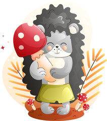 Children cute poster with cartoon