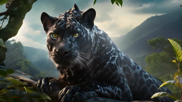 panther in nature Video 4K