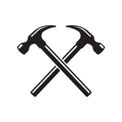 hammer logo vector emblem vintage design