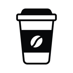 Well designed takeaway coffee cup icon, a portable cup of coffee