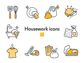 アイコン集 家事 © Armadilloz