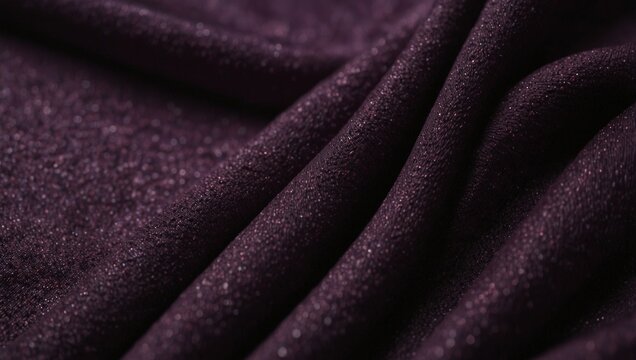 Close-up texture of a luxurious purple fabric.