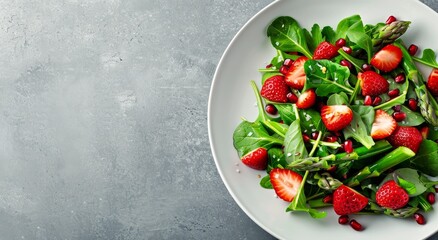 Asparagus, Strawberry, and Pomegranate Salad