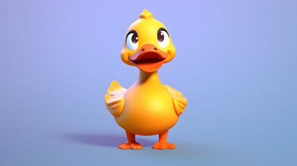 Duck 3d cartoon style
