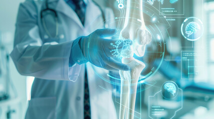 A doctor is holding an illustrated model of the spine and pointing to one area with his pen, indicating where he wants you to work on pain relief in your back