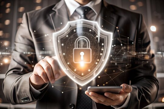 good protection from hacker attack, cybersecurity concept, data protection or firewall