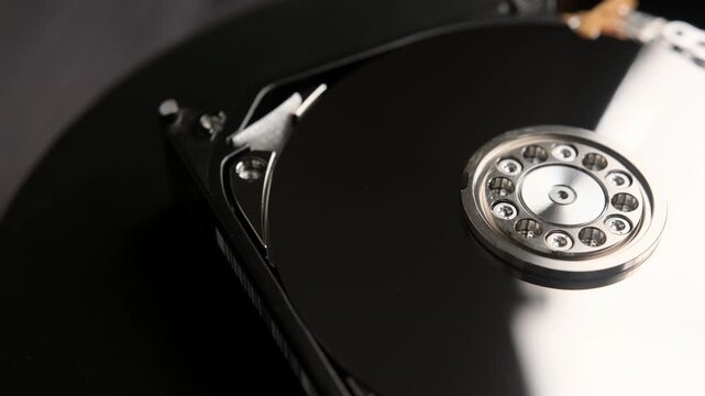 Computer HDD Hard Disk Drive. Computer Storage Memory close up