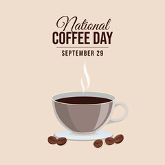 vector graphic of National Coffee Day ideal for National Coffee Day celebration.