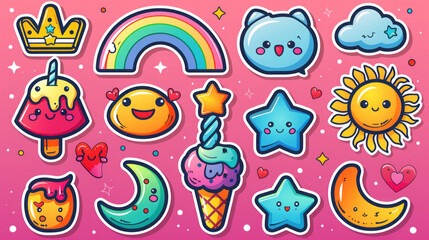 Kawaii Unicorn Stickers