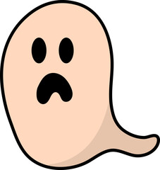 face cartoon halloween ghost