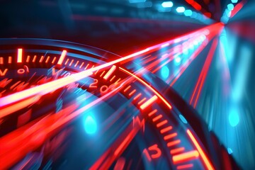 An Internet speed level test concept.