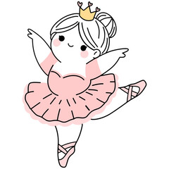 Cute Chubby Ballerina Princess Illustrations Collection of adorable chubby ballerina princess
