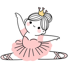 Cute Chubby Ballerina Princess Illustrations Collection of adorable chubby ballerina princess