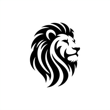 lion head logo design simple modern