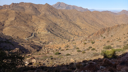 Mountains surrounding the village of Tifghelt, Tafraout
