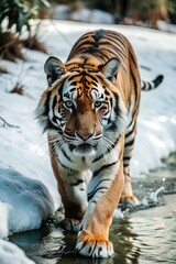 Obraz premium predator wild tiger in nature jungle 