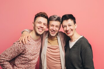 Fototapeta premium Portrait of a family with an adult child