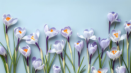 Crocus pattern border background illustration