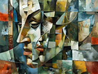 Cubism revisited with background illustration