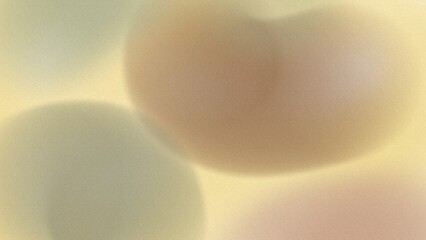 Abstract flat style Vintage soft blur defocused noise grainy freeform gradient background with Moss green, Sage, Peach yellow, Lion, Raw umber, mid century modern colors airbrush copy space text area 